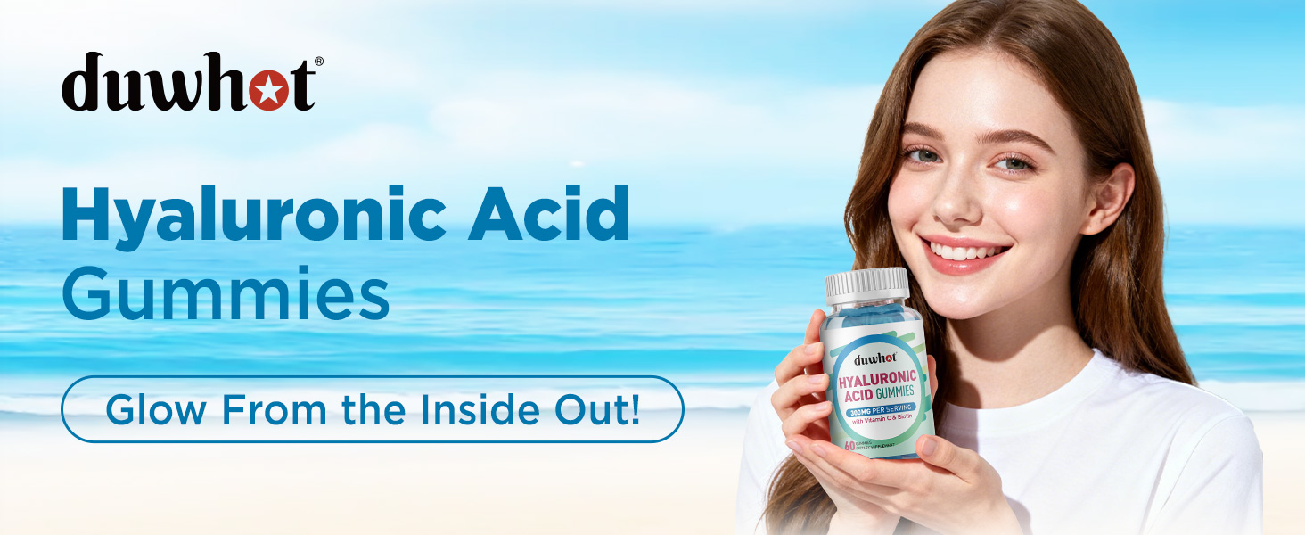 duhwot Hyaluronic Acid Gummies, Hyaluronic Acid Supplements for Women & Men