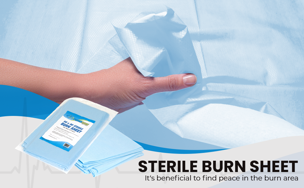 Primacare BD-3151 Sterile Burn Sheet for Burn Relief, First Aid Blanket for Instant Cooling Relaxation from Minor Burns, Wet and Dry Dressing, 96" x 60"