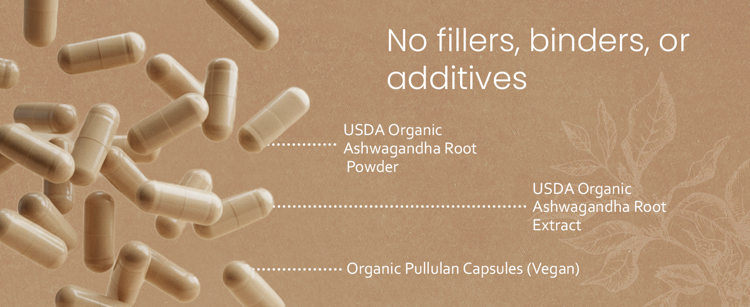 NaturaLife Labs Organic Ashwagandha 2100 mg per Serving – Full Spectrum Root Powder and Standardized Extract (Withanolides) – 100 Capsules – Vegan – Non-GMO, Gluten-Free