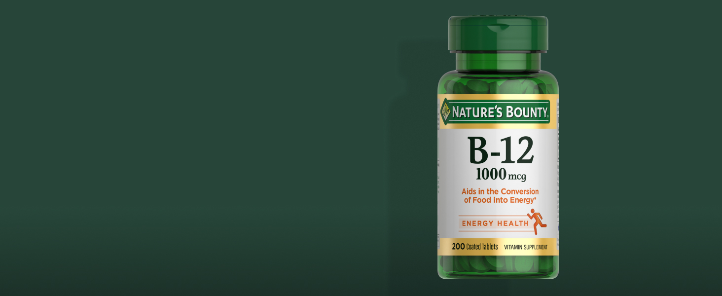 Nature's Bounty Vitamin B12 1000 mcg Caplets, 200 ct