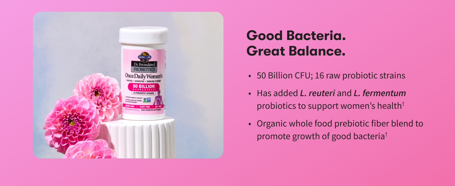 Garden of Life Dr. Formulated Once Daily Women's Probiotics, 50B CFU, 30ct