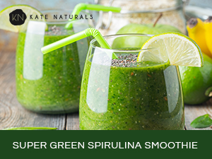 Kate Naturals Organic Spirulina Powder, Nutrient Dense Superfood (8oz)