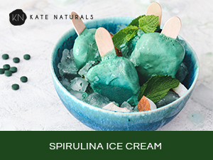 Kate Naturals Organic Spirulina Powder, Nutrient Dense Superfood (8oz)