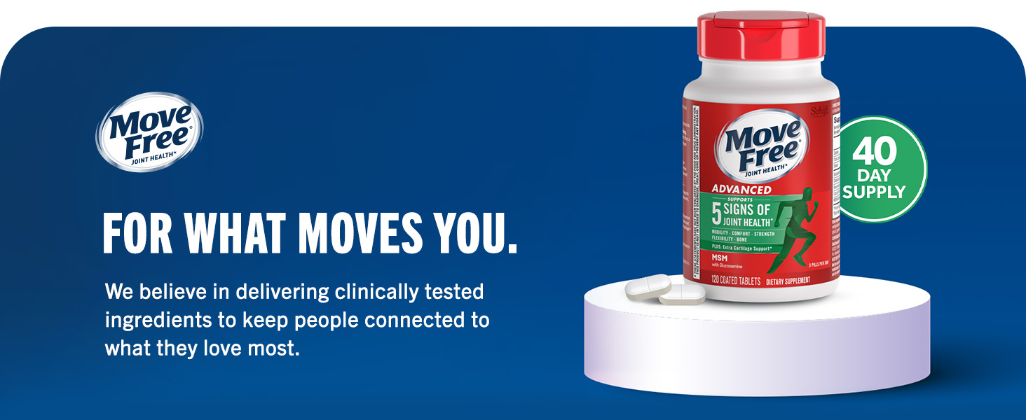 Move Free Advanced Joint Support, Glucosamine, Chondroitin + MSM - 3x120 ct