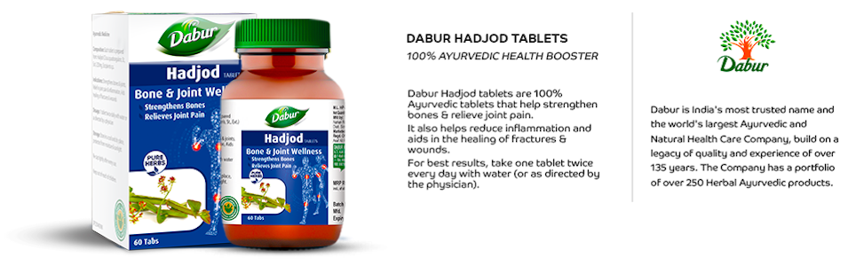 Dabur Hadjod Tablets - 60 tablets | Supports Joint Health