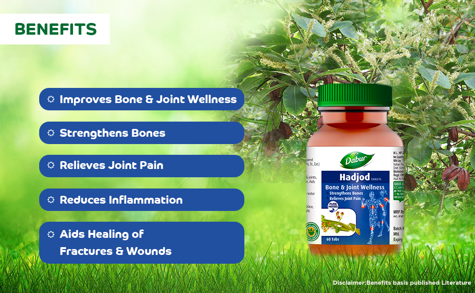 Dabur Hadjod Tablets - 60 tablets | Supports Joint Health