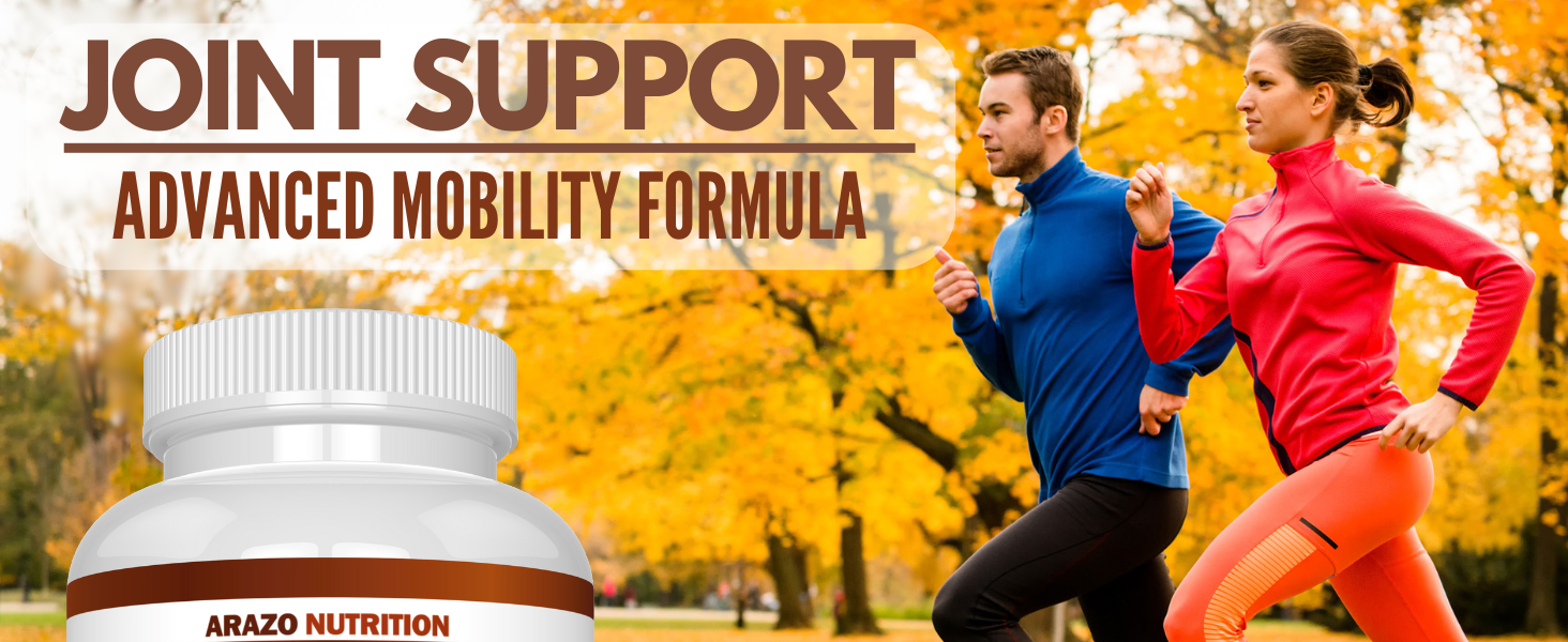 Arazo Nutrition Glucosamine Chondroitin Turmeric Msm Boswellia - Joint Support Supplement for Relief for Bones, Back, Knees, Hands (180 Tablets)