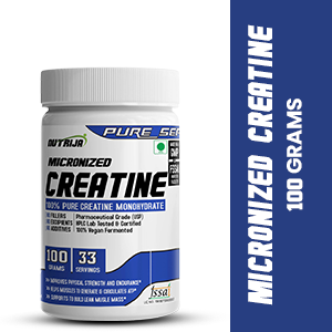 NutriJa Pure Micronized Creatine Monohydrate Powder- 100grams | Pre/Post Workout Supplement for Muscle Repair & Recovery