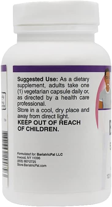 BariatricPal Biotin 5,000 mcg Easy Swallow Capsules (120ct Bottle) 5