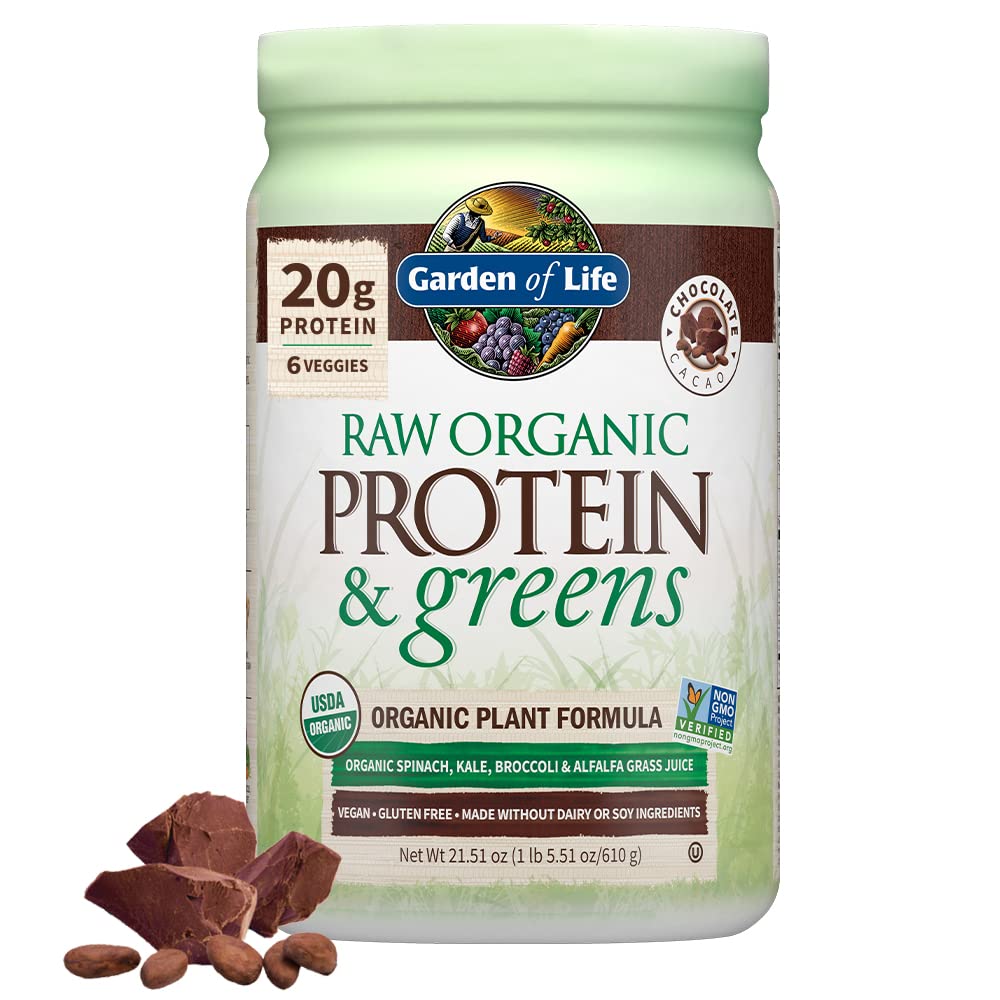 GARDEN OF LIFE Orgánica Chocolate Protein &amp; Verdes, 21.51 OZ
