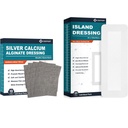 Calcio de plata Alginate Dressing (4''x4''10Pcs) +Island Dressing(4" x 10" 25Pcs)