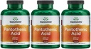Swanson Pantothenic Acid (Vitamin B-5) Energy Metabolism Nerve Function Support 500 mg 250 cápsulas (3 Pack)