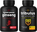 NutraChamps Korean Ginseng Capsules y Tribulus Capsules 2 Pack Bundle