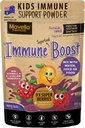 Powder de soporte infantil - Boost inmunitario con vitamina C A + E, Magnesio &amp; Probióticos para con 9 Superberries - Gummunity Gummies de sabor Berry Alternativa 3.52oz (100g)