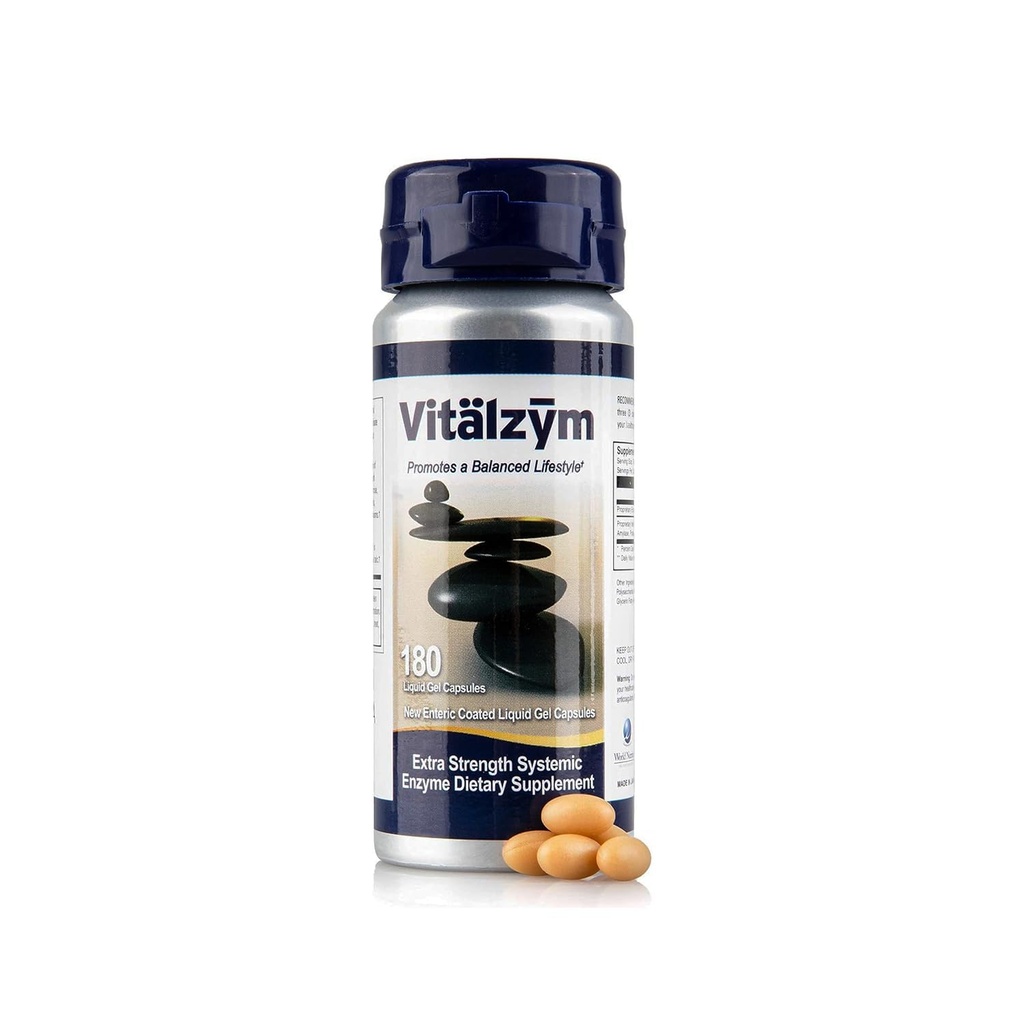 Proteolíticas Enzimas sistémicas cápsulas de gel líquido con Serrapeptase, Immune y Soporte Conjunto, Alivio Natural de Ache Plus Fertilidad Suplemento (180 cápsulas)