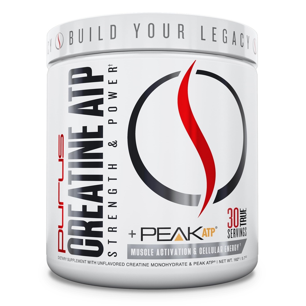 Laboratorios Purus Creatine ATP, Peak ATP + Creatine Monohydrate, Unflavored - 30 Servings - Activación muscular " Energía celular