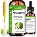 Wanish Organic Soursop Graviola Liquid Drop,Sour SOP Bitters Liquid for Cell Support &amp; Regeneration, Immune Boost, Liver and Sleep, Herbal Goodness, Sugar/Gluten Free, Natural Flavor, 2 Fl Oz