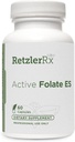 HormonasSynergy Active Folate ES - 5-MTHF - 10,000 mcg (10 mg) por Serving - 5-MTHF (como 5-metiltetrahidrofolate) - Bioactive Folate as Quatrefolic® - 60 Veg Caps