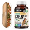 BIO KRAUTER Pine Bark Extract Capsules 400 mg - 100 Conde - Suplemento Antioxidante - 95% Proanthocyanidins - Suplemento de pino - Vegan, No Fillers