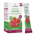 Swanson Simplemente Hydrate Electrolyte Powder Mix - Sugar-Free Drink Mix with 0 Calories - Conveniente On-The-Go Hydration Powder - Advanced Electrolyte Drink Mix - Berry Blast Flavor - 30 Packets