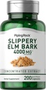 Piping Rock Slippery Elm Bark Capsules Silencio 4000mg Silencio 200 Pills Silencio Herb Suplemento para Mujeres y Hombres