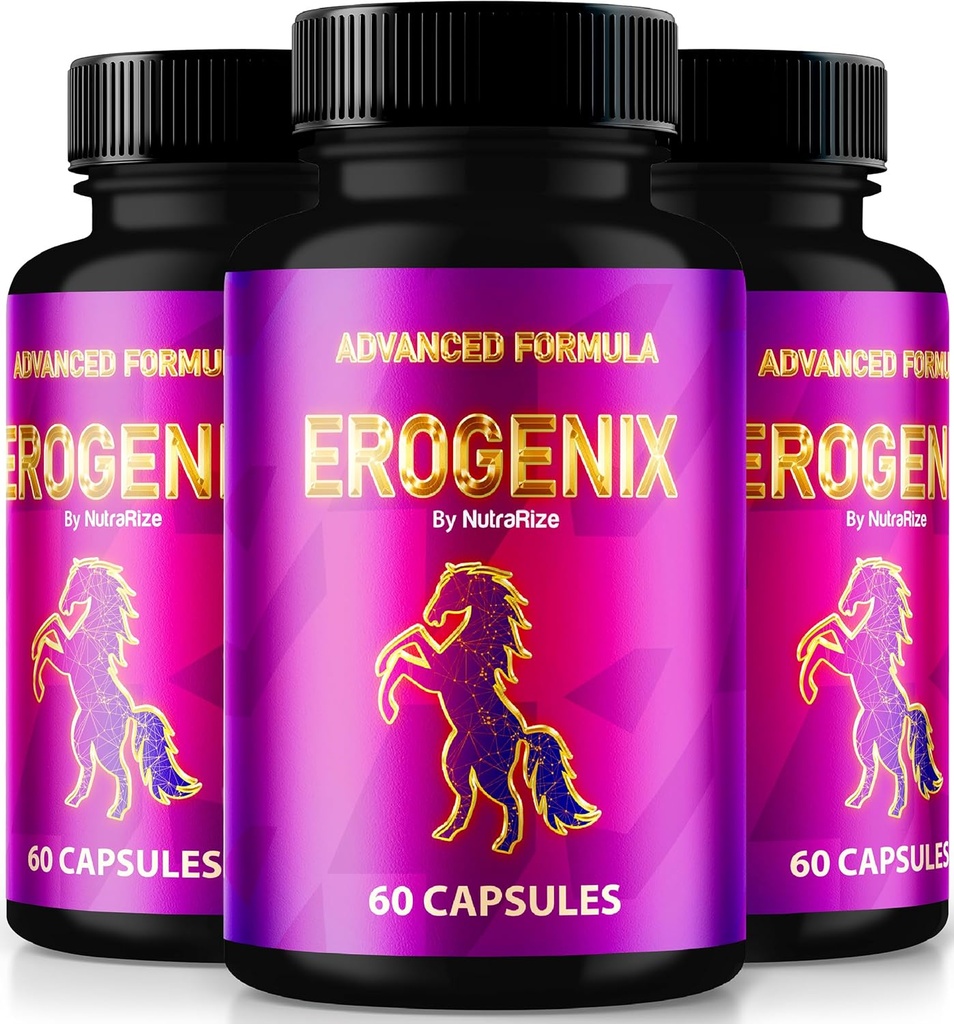 (3 Pack) Erogenix Capsules, desbloquear su máximo rendimiento, todo suplemento natural para soportar energía duradera y salud general, revisiones oficiales de Ero Genix (180 cápsulas)