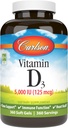 Carlson Vitamina D3 5.000 UI, Bone Health, 360 Soft Gels