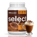 PEScience Select Cafe Protein Coffee Flavored Powder, Caramel Macchiato, 100 mg de cafeína, 20g Iced Protein Coffee Powder o Creamer, 20 Servings