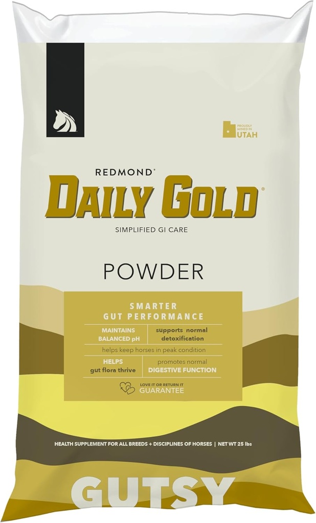 REDMOND Alivio diario de la tensión de oro – Natural Digestivo y suplemento de Ulcer para caballos