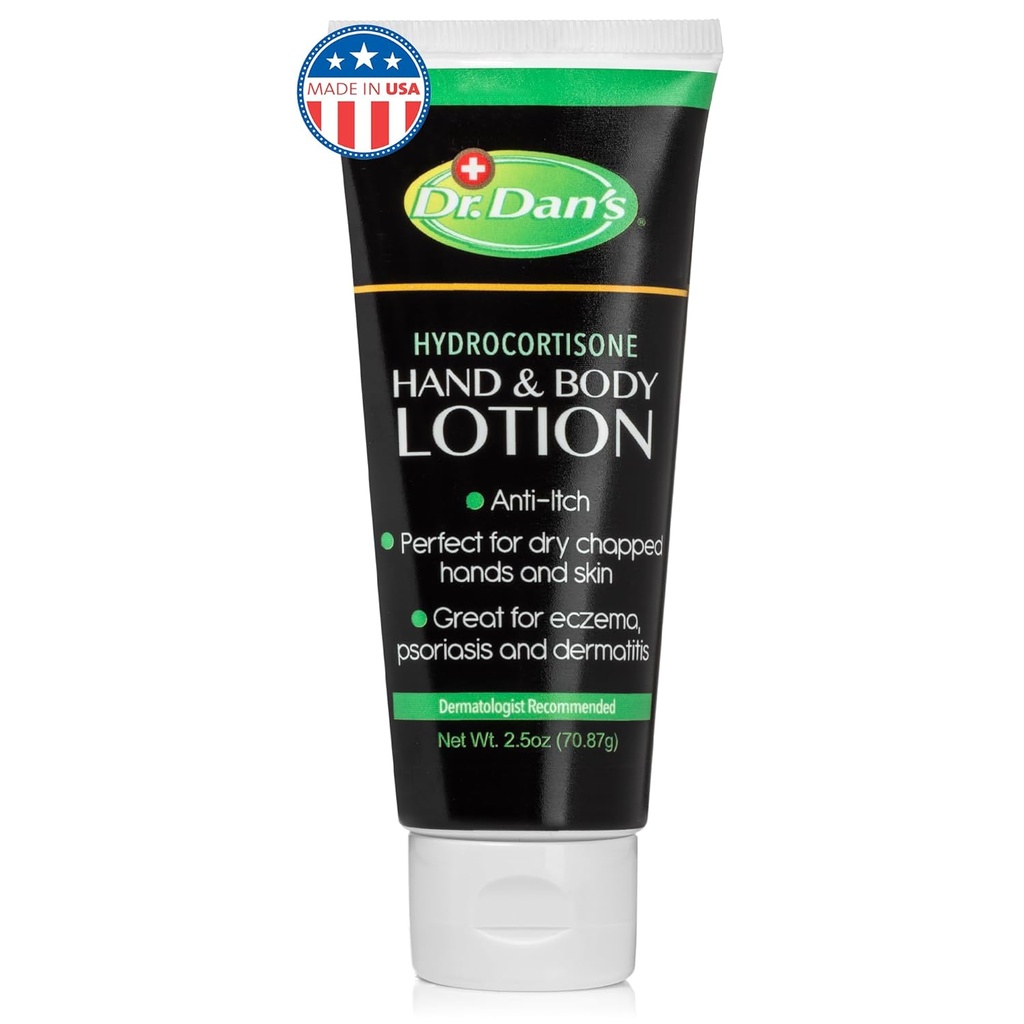 Loción de mano y cuerpo del Dr. Dan - Loción anti Itch para hombres y mujeres - 1 paquete