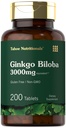 Carlyle Ginkgo Biloba 3000mg  200 Tablets Vegetarian ← Extra Strength ← Non-GMO, Gluten Freen Formula ← Tahoe Nutritionals