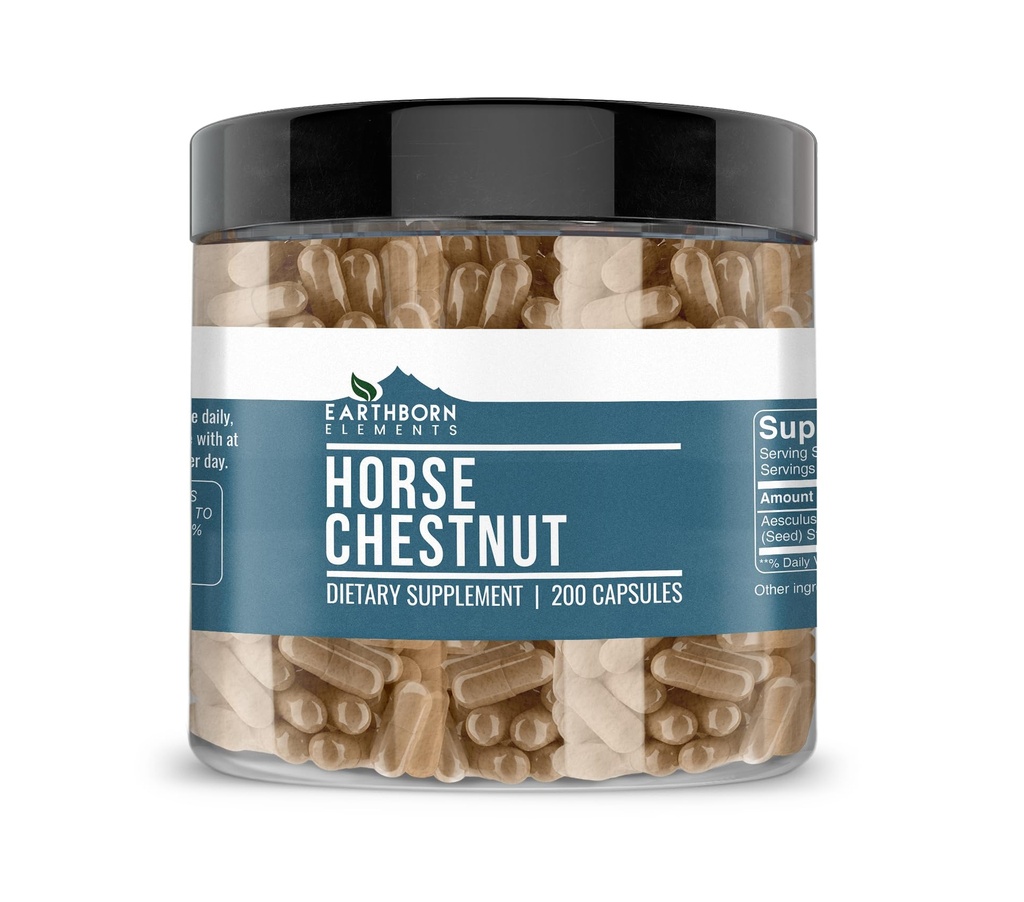 Elementos terrestres Caballo Chestnut 200 Capsules, Puro ' Undiluted, No Additives
