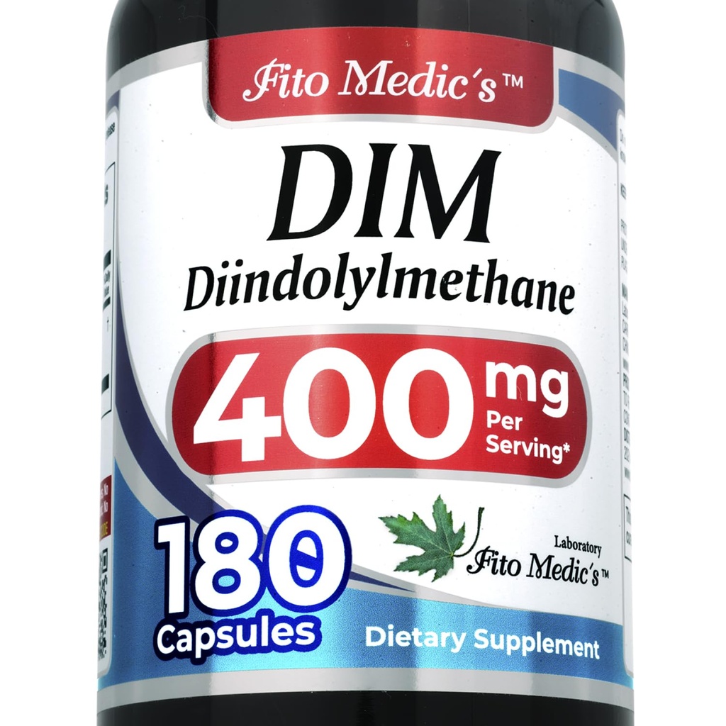 FITO MEDIC'S Lab Silencio dim Suplemento TEN180 Capsules TEN400 mg Silencio dim Silencio diindolylmethane TEN dim Suplemento 400mg TENIDO Ultra alta Absorción.