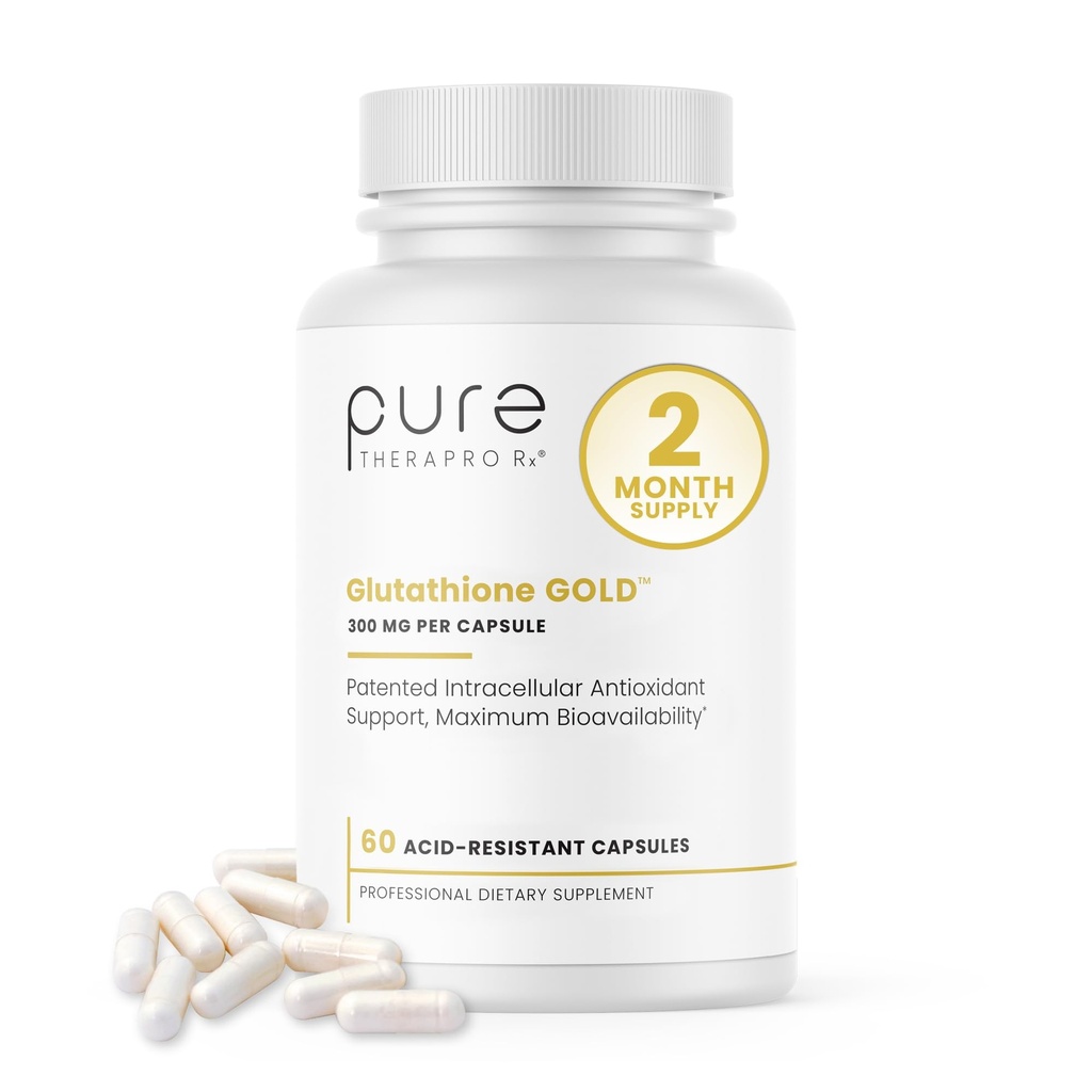S-Acetyl Glutathione GOLD 300mg PER Capsule - 60 DRcaps "Acid-Resistant" TEN Extra-Strength ANTE Patented Acetylated Form of Glutathione (Emothion®) TEN Pharmaceutical Grade ← Free-of Harmful Stearates