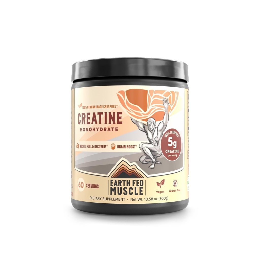 Tierra Fed Muscle Transcend Creatine Monohydrate Powder – 100% German Creapure Creatine for Women peru Muscle Recovery & Building, Energy Production ¦ Unflavored 5g Serving, 60 Servings per Container