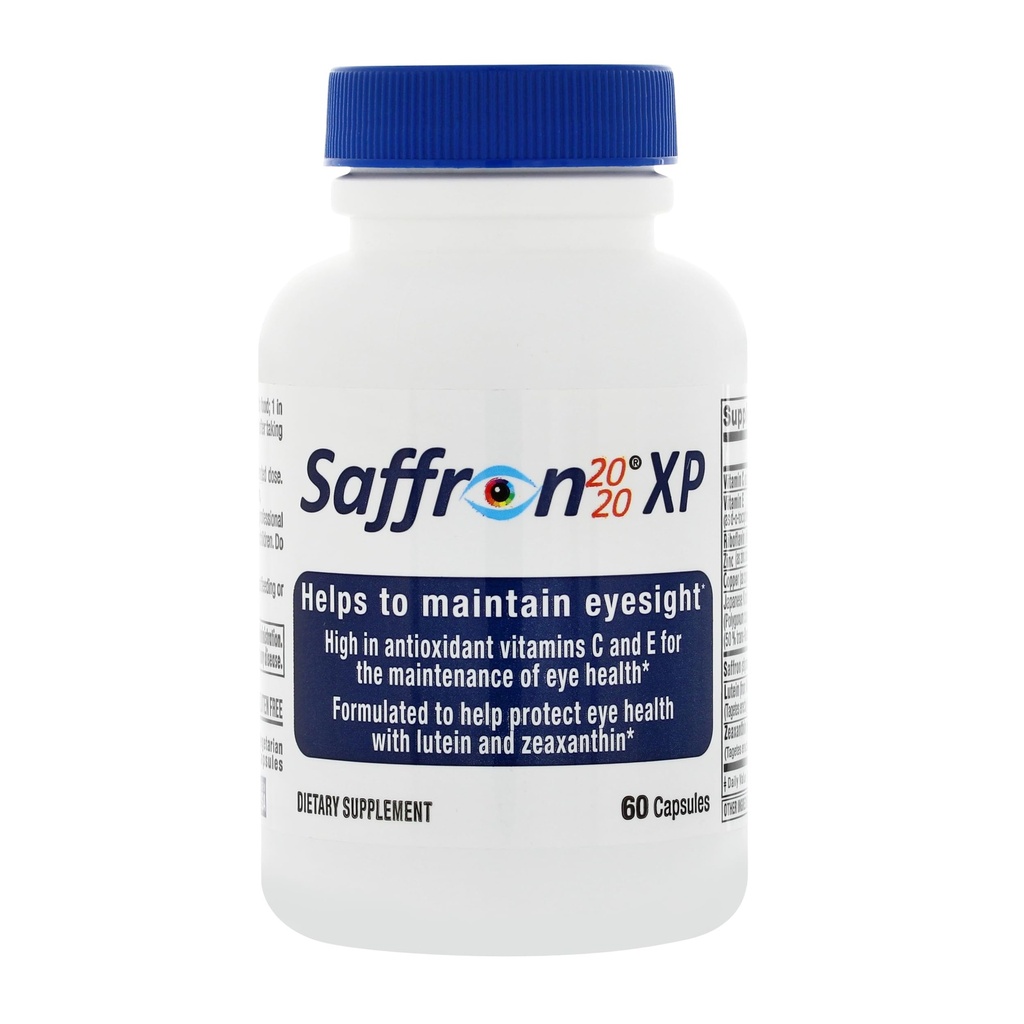 Saffron 2020-XP Suplemento con Saffron, Resveratrol, Vitaminas y Minerales, Zeaxanthin y Lutein -60 cápsulas vegetarianas