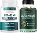 Complejo Sulforaphane & 400mg Suplemento DIM para el equilibrio de estrógeno mejorado para las mujeres TENIDO Avanzado Microlet Hormona Balance Suplemento (60 Servings) con DIM de fuerza adicional (90 Servings)