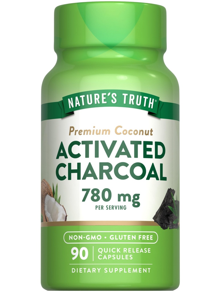 La verdad de la naturaleza Activado Charcoal Capsules Silencioso 90 Conde