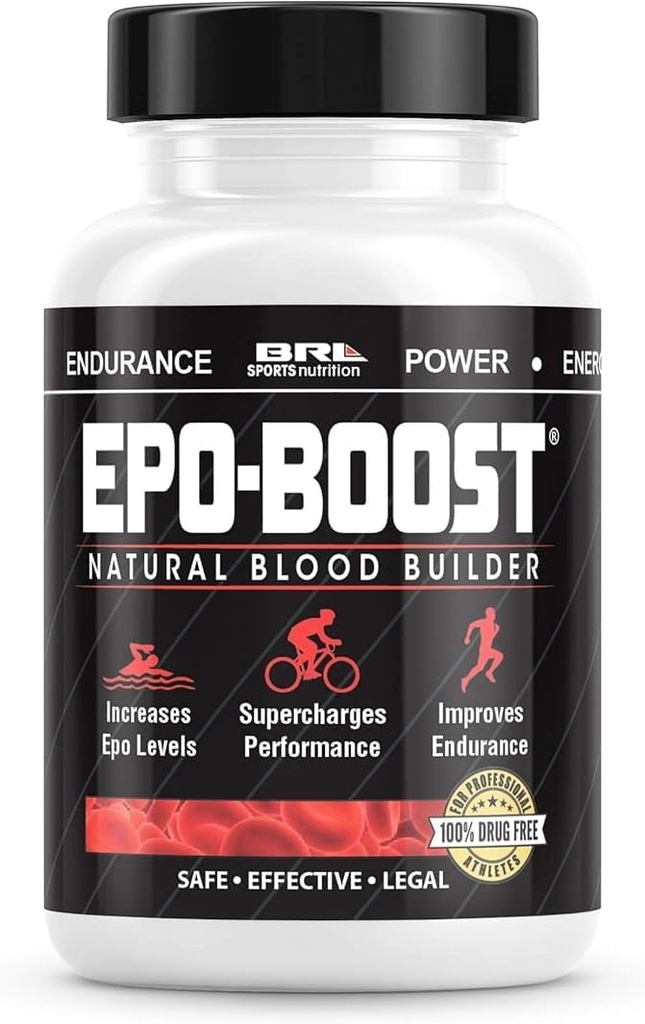 Natural Blood Builder Iron Suplemento. RBC Support Made in USA with Echinacea & Dandelion Root helping VO2 Max, Energy, Endurance (1-Pack)