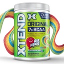 Xtend Original BCAA Powder Airheads Rainbow Berry Flavor, 7g BCAA y 2.5g L-Glutamina, Sugar Free Post Workout Muscle Recovery Drink with Amino Acids for Men &amp; Women, 30 Servings
