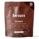 Beam Dream Sleep Powder – Sleep Aid for Adults with Melatonin, Magnesium, L-Theanine, Reishi Mushroom &amp; Apigenin Sleep Supplement, Sleepy Cocoa Bedtime Drink Mix, Brownie Batter Flavor, 30 Servings