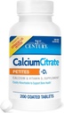 21st Century Calcium Citrate Petites + D3 Coated Tablets - 200 Tablets, Pack de 3