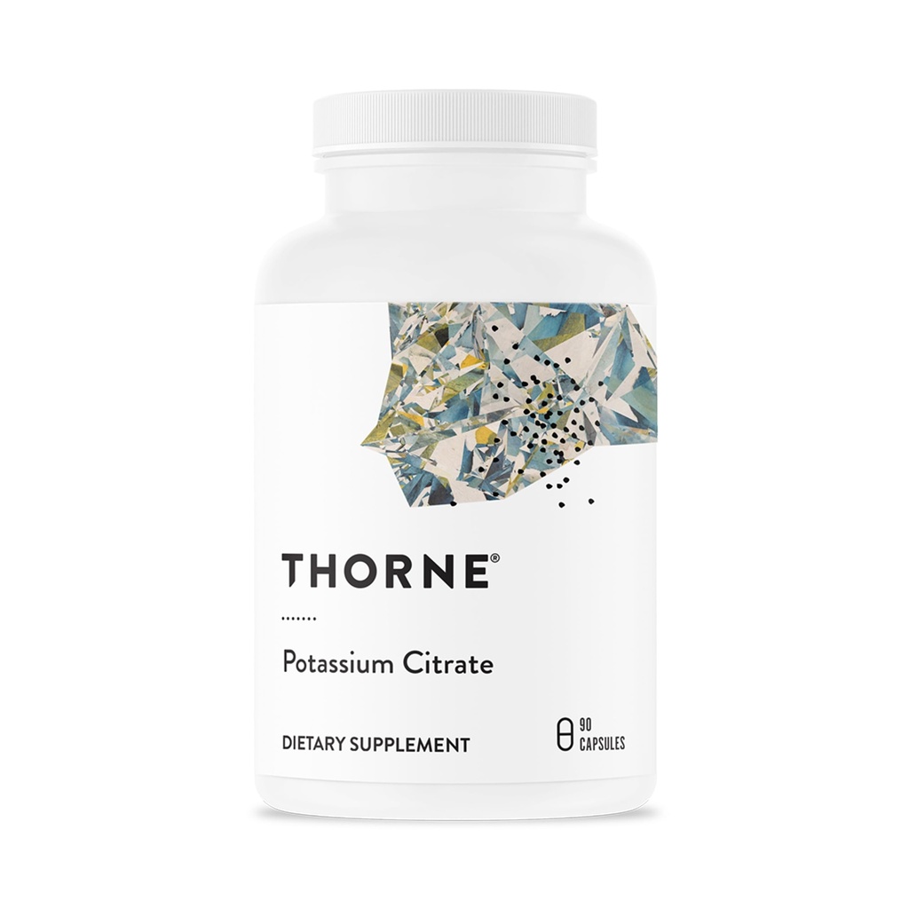 THORNE - Citrato de potasio - Suplemento de Potasio altamente absorbible para el riñón, el corazón y el apoyo esquelético* - 90 cápsulas