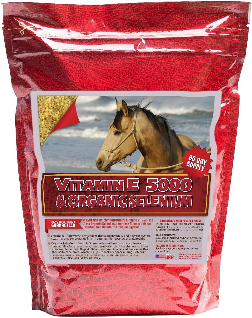 Vitamina E " Selenio orgánico 10 lb, 5.000 UI de vitamina E y 3 mg de selenio orgánico por dosis