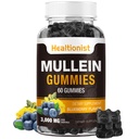 1 Pack Sugar Free Mullein Gummies - Lung Cleanse, 3000MG Mullein Supplement for Respiratory, Organic Mullein Drops Gummy with Quercetin " Bromelain for Lung, Digestive Health " Immune 90Ct