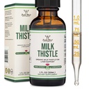 Suplemento de esteto de leche - Esteto de leche ecológica gotas de desintoxicación 1 FL OZ - 30 Serviciones (Vegan Safe, Non-GMO, Gluten Free) Perfect Addition to Tea by Double Wood