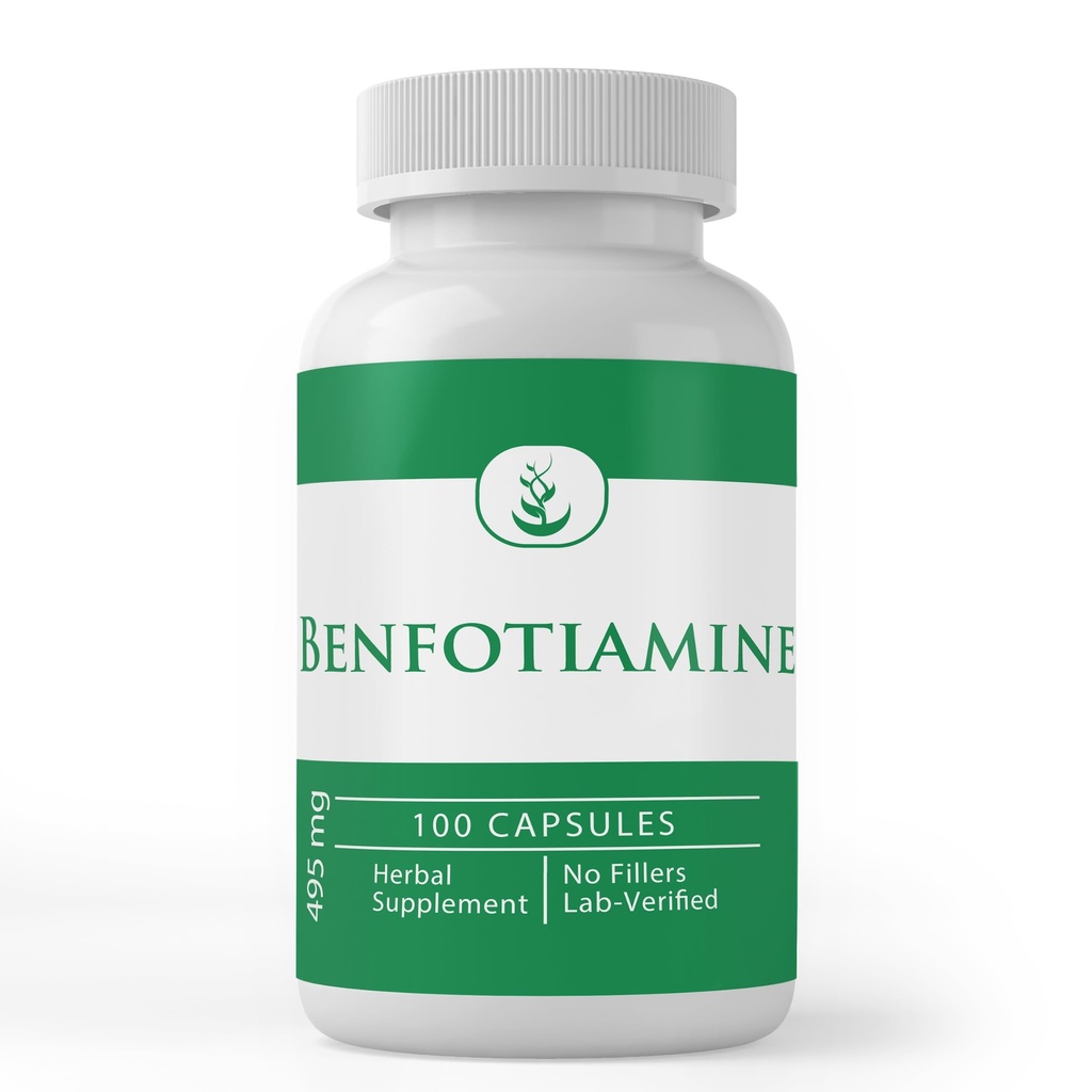 PURE ORIGINAL INGREDIENTES Benfotiamine, (100 cápsulas) Siempre puro, sin aditivos ni artillería, Lab Verified