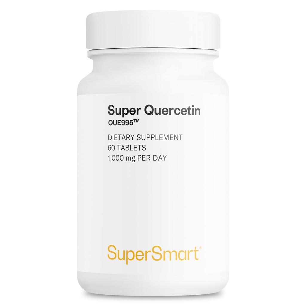 Supersmart - Super Quercetin 1000mg por día (Patented QU995) - Suplemento de Quercetina de Alta Pureza - Bioflavonoides Naturales ANTE No GMO &amp; Gluten Gratis - 60 Tablets