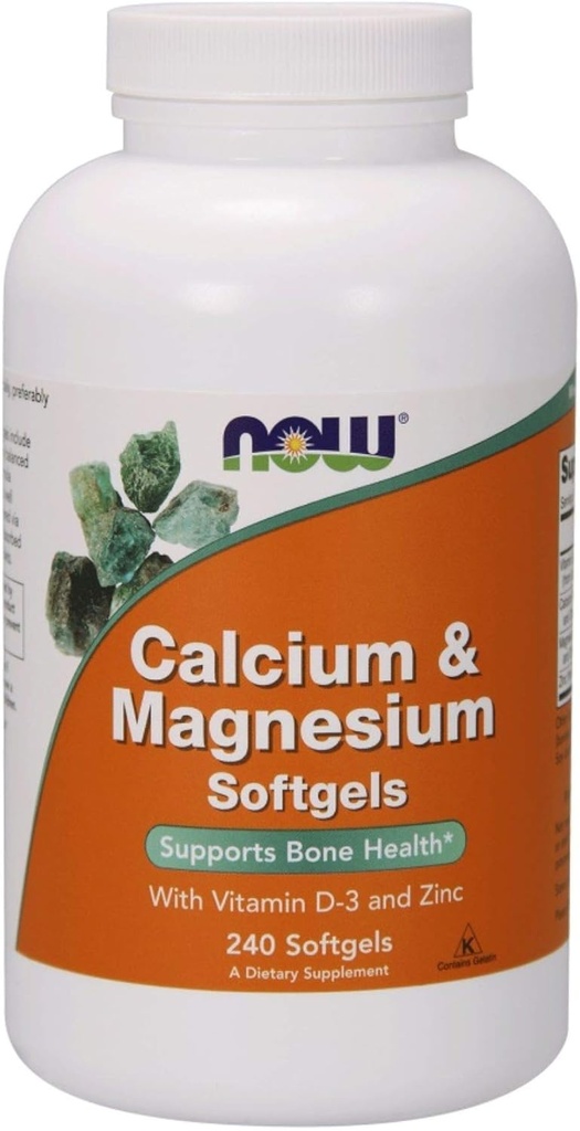Ahora Comida Calcio &amp; Magnesio Softgel, 240 Conde